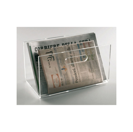 Portariviste da terra mr acrylic - 28x10x3,5 cm - trasparente - tecnostyl