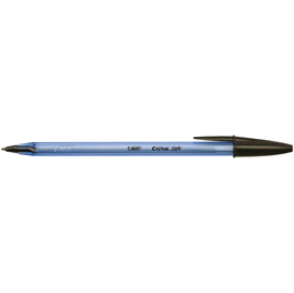 Penna a sfera con cappuccio cristal soft  - punta 1,2mm - nero - bic - conf. 50 pezzi
