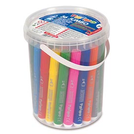 Pennarelli jumbo - punta ø7,6mm - colori assortiti - primo - secchiello 36 pezzi