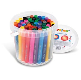 Pennarelli jumbo - punta ø7,6mm - colori assortiti - primo - secchiello 60 pezzi