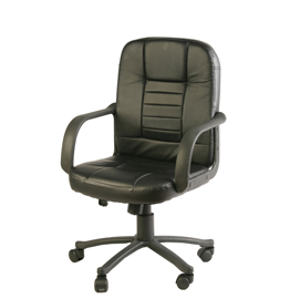 Poltrona direzionale detroit hc4418m - con ruote e braccioli -  nero - serena group