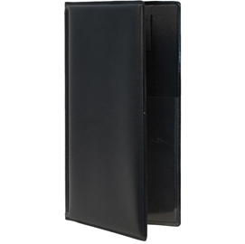 Portaconto basic - 13x23 cm - pvc - nero - 4+2 buste fisse incluse - securit