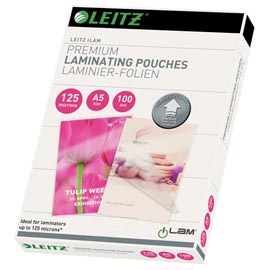 Pouches ilam - a5 -154x216 mm - 2x125 micron - leitz - conf. 100 pezzi