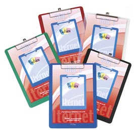 Portablocco con molla in metallo - copertina in ppl - a4 - trasparente - iternet