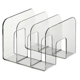 Portariviste trend - 3 scomparti - 21,5x21 cm - dorso 16,5 cm - trasparente - durable