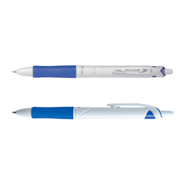 Penna a sfera a scatto acroball pure white begreen - punta 1,0mm - blu - pilot