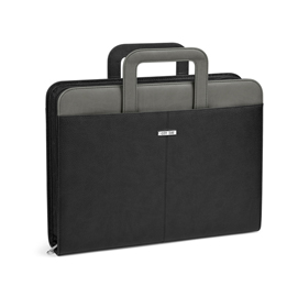 Portablocco city time con manici rientranti - a4 - nero - niji italiana