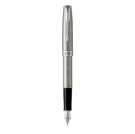 Penna stilografica sonnet stainless steel - stilo m - parker