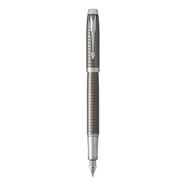 Penna stilografica im premium - metal chiselled - stilo m - dark - parker