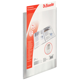 Portalistini personalizzabile - 22x30 cm - 80 buste antiriflesso - trasparente - esselte