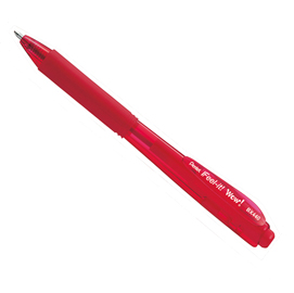 Penna a sfera a scatto feel it - rosso - punta 1,0mm - pentel