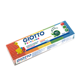 Panetto plastilina patplume - colori assortiti - 10 colori x 50gr - giotto