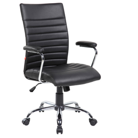 Poltrona direzionale san francisco m - con ruote e braccioli - nero - serena group