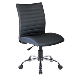 Poltrona visitatore san francisco s - con ruote - nero - serena group