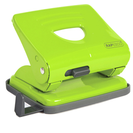 Perforatore 825 - massimo 25 fogli - 2 fori - verde - passo 8 cm - rapesco