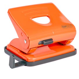 Perforatore 825 - massimo 25 fogli - 2 fori - passo 8 cm - arancio - rapesco