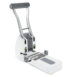 Perforatore eco p2200 - alta capacità - massimo 150 fogli - 2 fori - passo 8 cm - bianco - rapesco