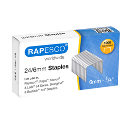 Punti in metallo - 24/6 - metallo - rapesco - conf. 1000 pezzi