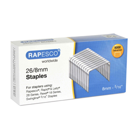 Punti in metallo - 26/8 - metallo - rapesco - conf. 5000 pezzi