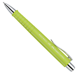 Penna a sfera polyball - punta 0,7mm - fusto lime - faber castell