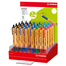 Penne pointball - colori assortiti - stabilo - expo 32 pezzi