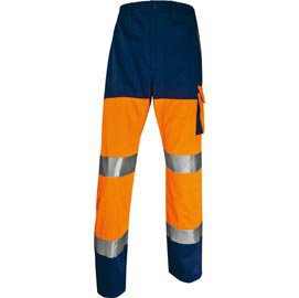 Pantalone alta visibilità phpa2 - sargia/poliestere/cotone - taglia m - arancio fluo - deltaplus