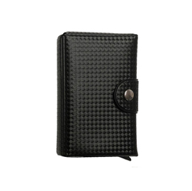 Portacard wally carbon - 6x9,5cm - nero - alplast