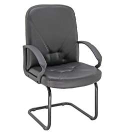 Poltrona direzionale dante v - con braccioli - nero - unisit