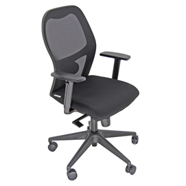 Poltrona semidirezionale hubble pro memory - con ruote e braccioli - ignifuga - nero - unisit