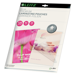 Pouches ilam udt - plastificazione a caldo - a4 - 216x303 mm - 2x125 micron - leitz - scatola 25 pezzi