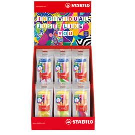 Pen 68 e point 88 vers. Just like you - stabilo - espositore 12 rotoli