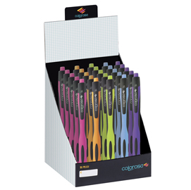 Penne gel - 1,0 mm - colori assortiti - riplast - espositore 30 pezzi