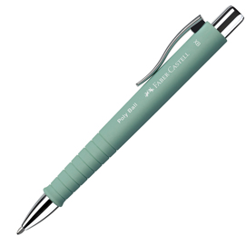 Penna a sfera poly ball - punta 0,7mm - fusto verde menta - faber-castell