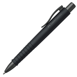 Penna a sfera poly ball - punta 0,7mm - fusto all black - faber-castell