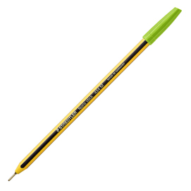 Penna a sfera noris stick - punta 1,0 mm - verde chiaro - staedtler - conf. 10 pezzi