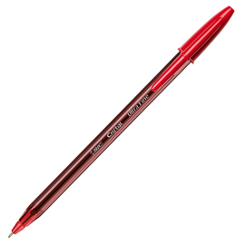 Penna a sfera con cappuccio cristal® exact - punta 0,7 mm - rosso - 20 pz - bic®