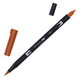 Pennarello dual brush n947 - burnt sienna - tombow