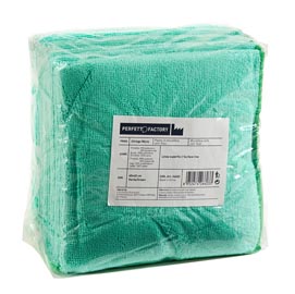 Panni microfibra ultrega - 40x40 cm - verde - perfetto - pack 10 pezzi