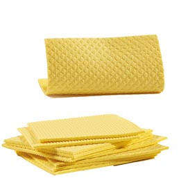 Pannospugna aquos - 18x20 cm - giallo - perfetto - pack 10 pezzi