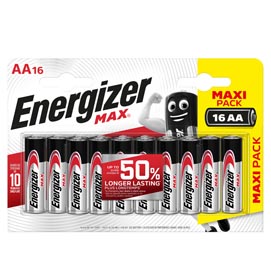 Pile stilo aa - 1,5v - energizer max - conf. 16 pezzi
