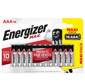 Pile ministilo aaa - 1,5v - energizer max - conf. 16 pezzi