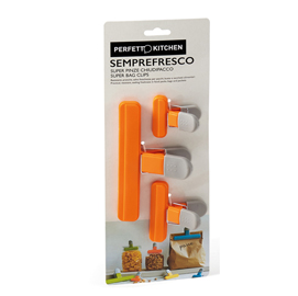Pinzone chiudi pacco semprefresco - perfetto - set 3 pezzi