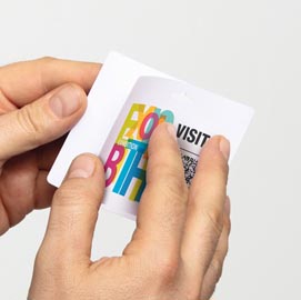 Portanome su foglio a4 - 97x86mm - 120gr - conf. 100 fogli