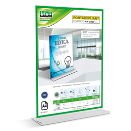 Portadepliant con base a t - a4 - 21x30 cm - lebez