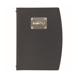 Portamenù rio - a5 - 18x23,5 cm - 1 inserto doppio - nero - securit