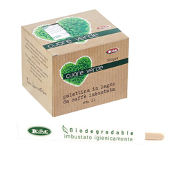 Palette in legno imbustate - 11 cm - leone - conf. 500 pezzi