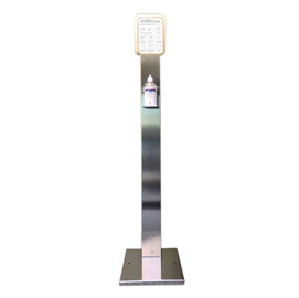 Piantana - per dispenser gel igienizzanti - in acciaio