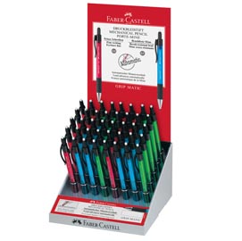 Portamine grip matic - 0,5-0,7 mm - colori assortiti - faber castell - expo 40 pezzi