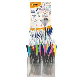 Penne cristal - colori assortiti - bic - expo 240 pezzi