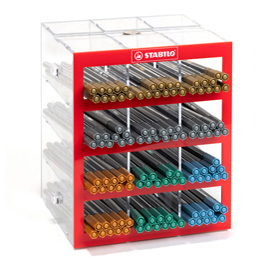 Pen 68 metallic - colori assortiti - stabilo - expo 120 pezzi